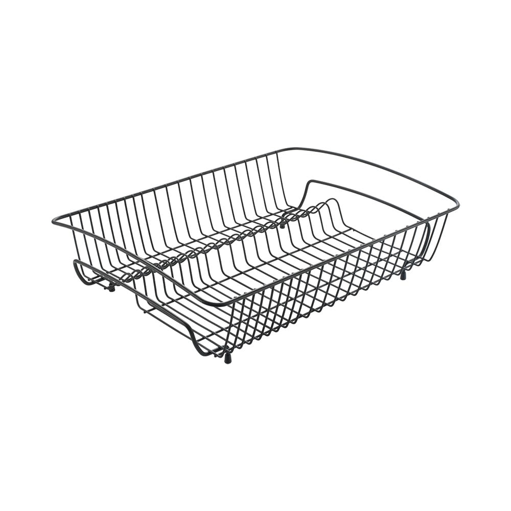 Rectangular Lava fekete rozsdamentes acél edénycsepegtető - Metaltex